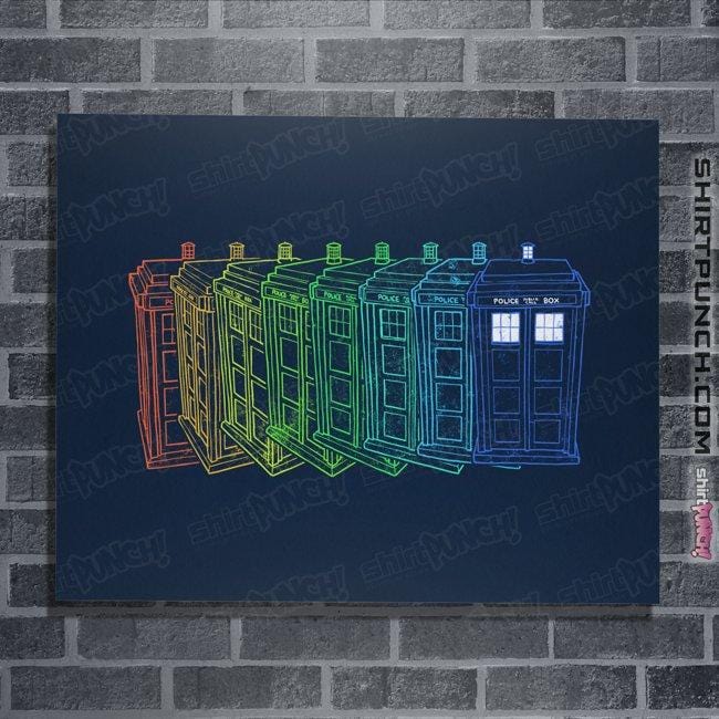 Secret_Shirts Posters / 4"x6" / Navy Tardis Trail