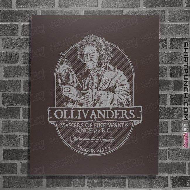 Secret_Shirts Posters / 4"x6" / Dark Chocolate Ollivander's Fine Wands