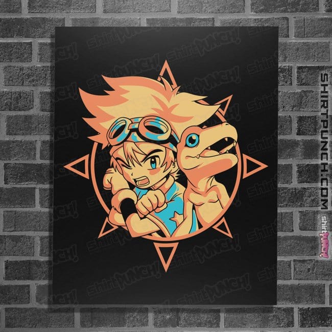 Daily_Deal_Shirts Posters / 4"x6" / Black Digi Courage