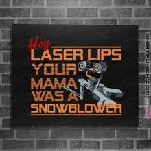 Load image into Gallery viewer, Secret_Shirts Posters / 4&quot;x6&quot; / Black Hey, Laser Lips!
