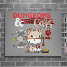 Load image into Gallery viewer, Shirts Posters / 4&quot;x6&quot; / Sports Grey Dungeons And Cats
