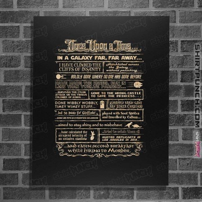 Daily_Deal_Shirts Posters / 4"x6" / Black Once Upon A Time