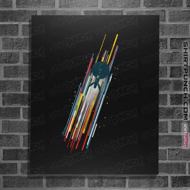 Daily_Deal_Shirts Posters / 4"x6" / Black At Warp Speed