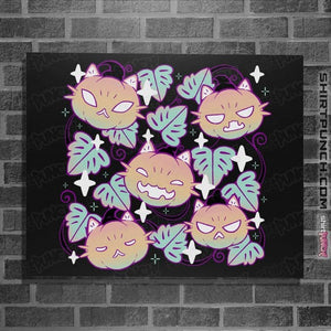 Daily_Deal_Shirts Posters / 4"x6" / Black Pumpkin Cat Garden