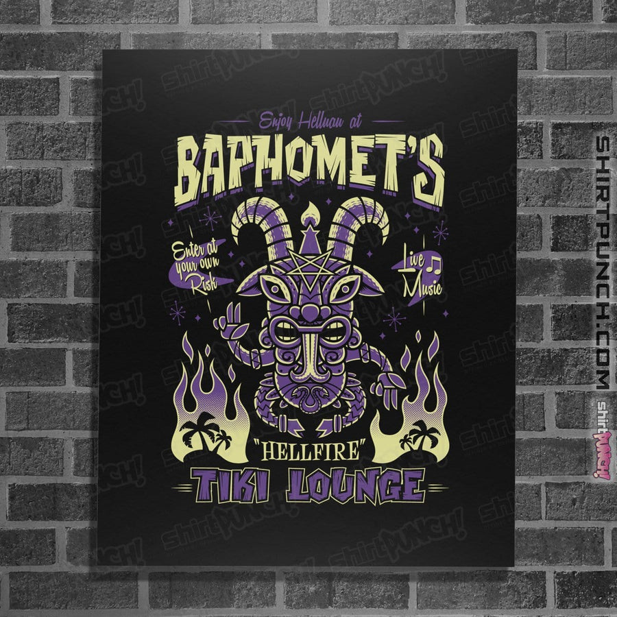 Shirts Posters / 4"x6" / Black Baphomet's Tiki Lounge