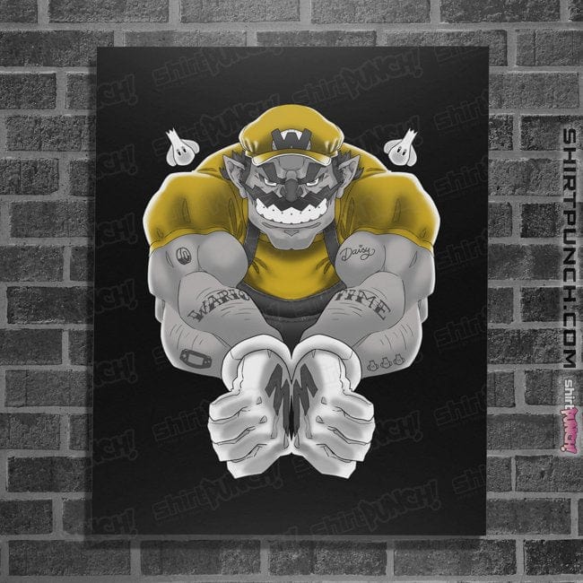 Daily_Deal_Shirts Posters / 4"x6" / Black Wario Time