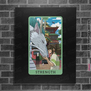 Daily_Deal_Shirts Posters / 4"x6" / Black Tarot Ghibli Strength