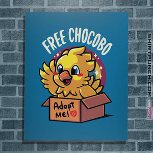 Shirts Posters / 4"x6" / Sapphire Adopt A Chocobo