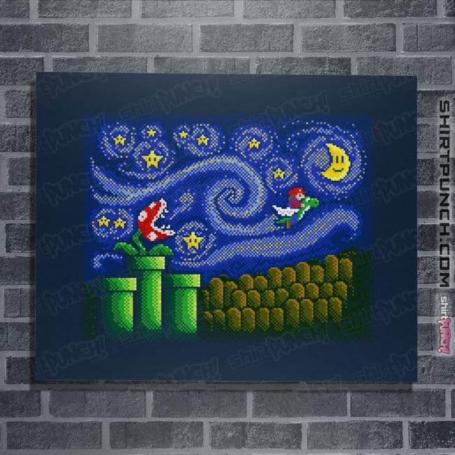 Daily_Deal_Shirts Posters / 4"x6" / Navy Starry Flight