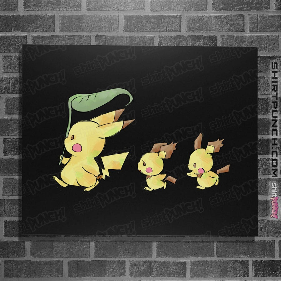 Shirts Posters / 4"x6" / Black Pika Pika