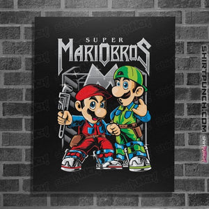 Daily_Deal_Shirts Posters / 4"x6" / Black Super Metal Bros