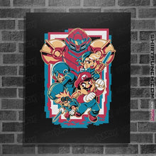 Load image into Gallery viewer, Daily_Deal_Shirts Posters / 4&quot;x6&quot; / Black Retro Heroes
