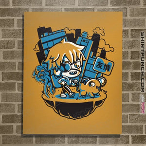 Daily_Deal_Shirts Posters / 4"x6" / Gold Chainsaw Denji