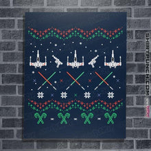 Load image into Gallery viewer, Secret_Shirts Posters / 4&quot;x6&quot; / Navy A Rogue Christmas

