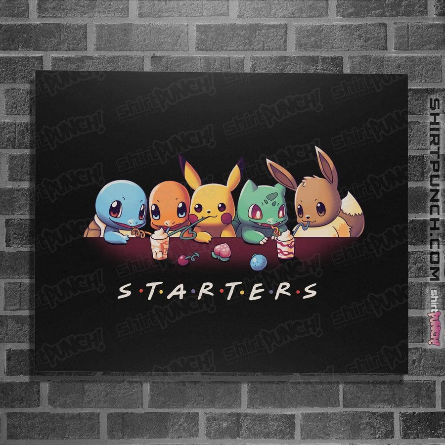 Shirts Posters / 4"x6" / Black Starter Friends