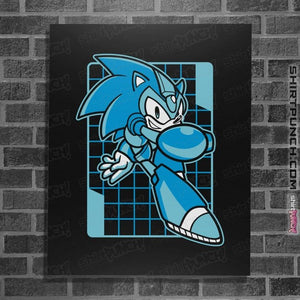Daily_Deal_Shirts Posters / 4"x6" / Black Mega Sonic