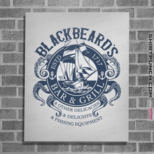 Load image into Gallery viewer, Daily_Deal_Shirts Posters / 4&quot;x6&quot; / White Blackbeard&#39;s Bar And Grill
