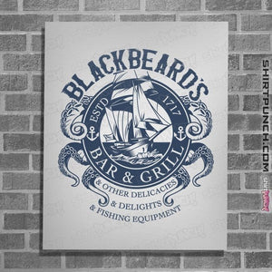 Daily_Deal_Shirts Posters / 4"x6" / White Blackbeard's Bar And Grill