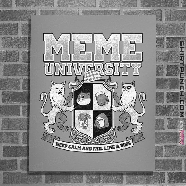 Secret_Shirts Posters / 4"x6" / Sports Grey Meme University