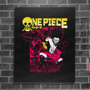 Secret_Shirts Posters / 4"x6" / Black Luffy Metal