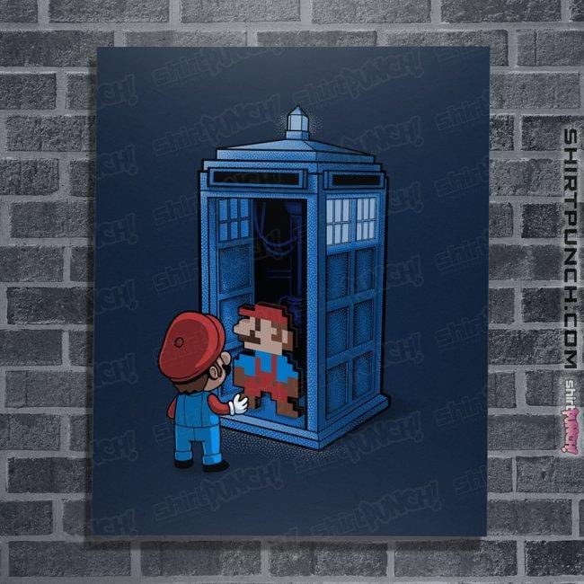 Shirts Posters / 4"x6" / Navy Back To 8 Bits