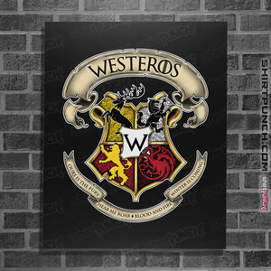 Shirts Posters / 4"x6" / Black Westeros School
