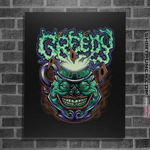 Shirts Posters / 4"x6" / Black Pot Of Greed