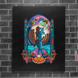 Daily_Deal_Shirts Posters / 4"x6" / Black Stained Glass Paradise