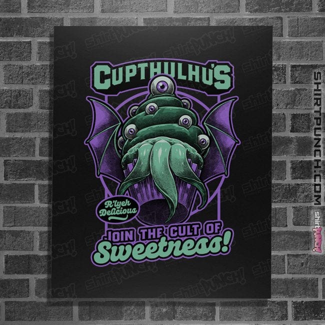 Secret_Shirts Posters / 4"x6" / Black Cupcake Cthulhu
