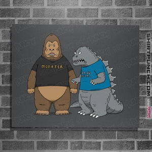 Daily_Deal_Shirts Posters / 4"x6" / Charcoal Stupid Kaijus!