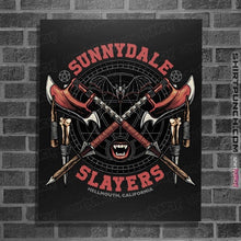 Load image into Gallery viewer, Daily_Deal_Shirts Posters / 4&quot;x6&quot; / Black Sunnydale Crest
