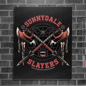 Daily_Deal_Shirts Posters / 4"x6" / Black Sunnydale Crest