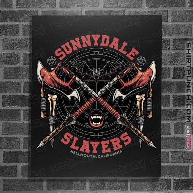 Daily_Deal_Shirts Posters / 4"x6" / Black Sunnydale Crest
