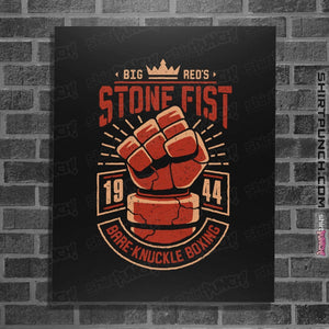 Shirts Posters / 4"x6" / Black Stone Fist Boxing