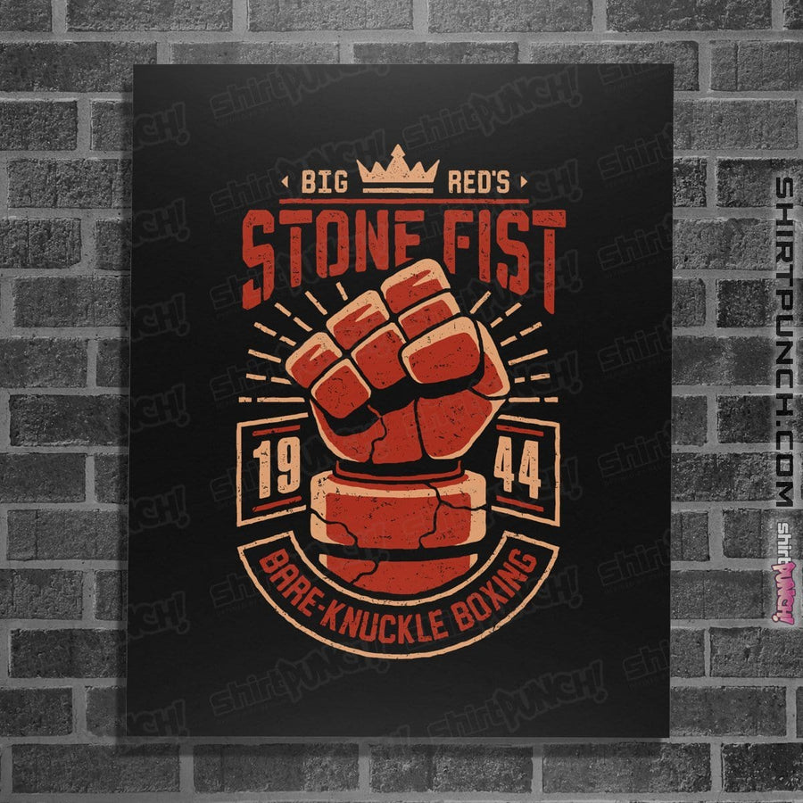 Shirts Posters / 4"x6" / Black Stone Fist Boxing