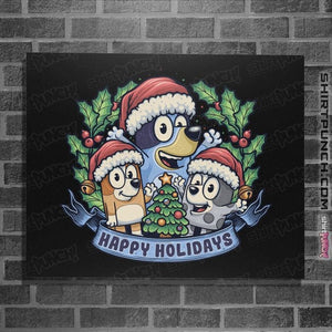 Daily_Deal_Shirts Posters / 4"x6" / Black Bluey Holidays