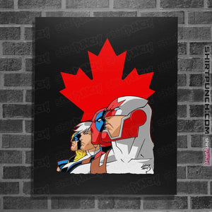Shirts Posters / 4"x6" / Black Captain Canuck And Team Canada