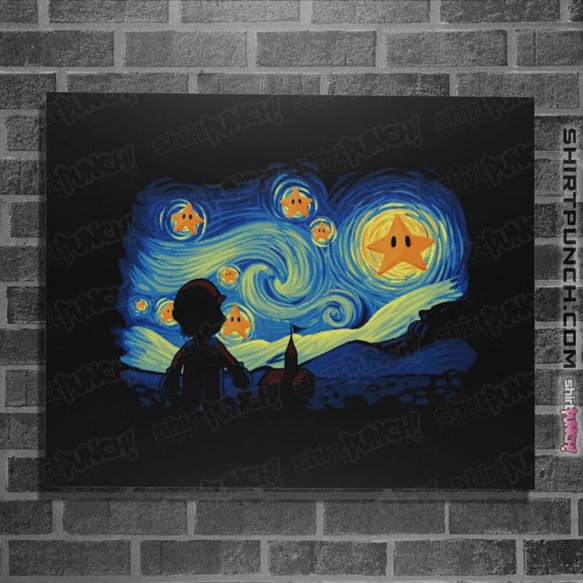 Secret_Shirts Posters / 4"x6" / Black Super Starry Bros
