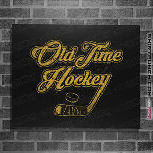 Shirts Posters / 4"x6" / Black Old Time Hockey
