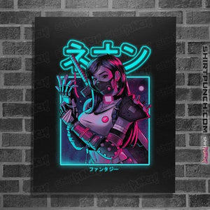 Shirts Posters / 4"x6" / Black Neon Fantasy VII