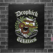Load image into Gallery viewer, Daily_Deal_Shirts Posters / 4&quot;x6&quot; / Black Dropkick Willies
