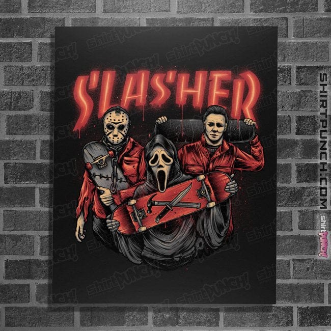 Daily_Deal_Shirts Posters / 4"x6" / Black Slasher Club