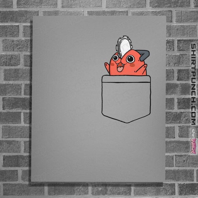 Secret_Shirts Posters / 4"x6" / Sports Grey Pocket Pochita