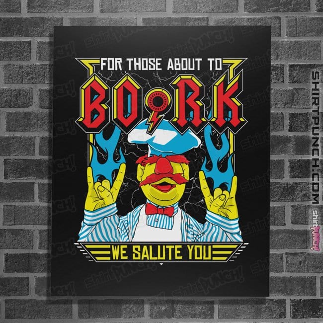 Daily_Deal_Shirts Posters / 4"x6" / Black For Those About To Bork