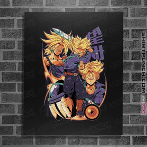 Daily_Deal_Shirts Posters / 4"x6" / Black Saiyan Time Traveller