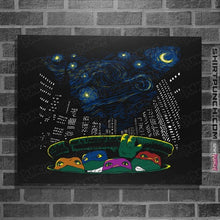 Load image into Gallery viewer, Daily_Deal_Shirts Posters / 4&quot;x6&quot; / Black Starry City Night
