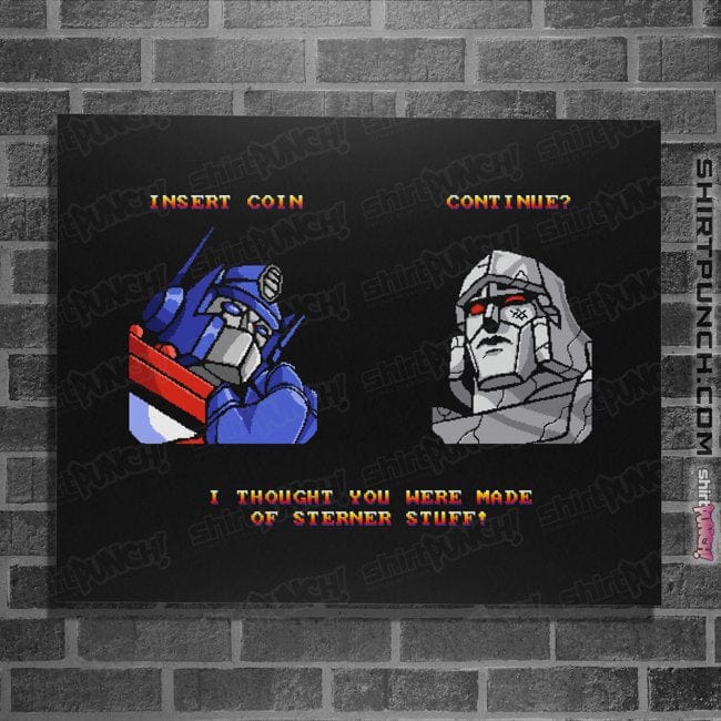 Daily_Deal_Shirts Posters / 4"x6" / Black Cybertron Fighter