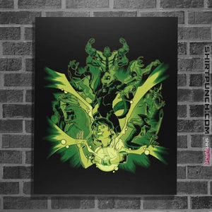 Shirts Posters / 4"x6" / Black Alien Hero