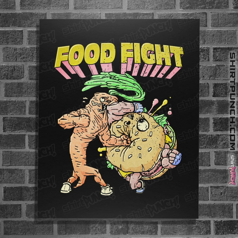 Shirts Posters / 4"x6" / Black Food Fight