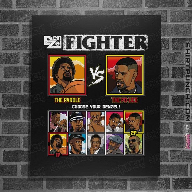 Secret_Shirts Posters / 4"x6" / Black Denzel Fighter